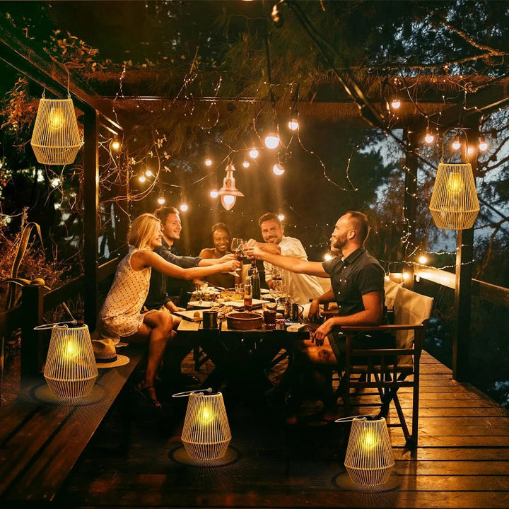 BowLift | Solar Outdoor Handwoven Garden Lamps | Waterproof Landscape Light for Villa & Terrace Decoration - Alpho