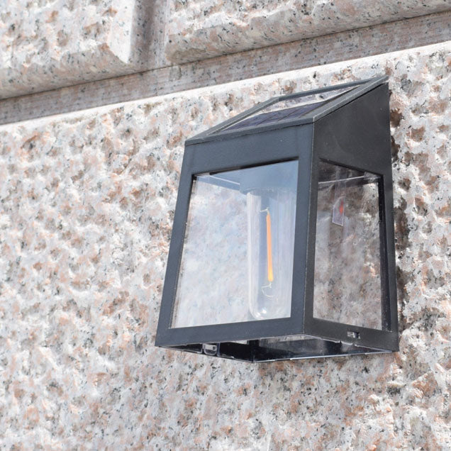 Modern Square Plastic Solar LED Outdoor Waterproof Garden Landscape Wall Sconce Lamp | Bowlift