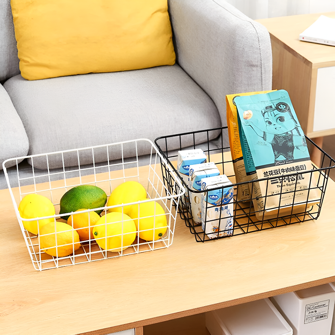 BowLift | Modern Wire Storage Basket with Handles – NeatBasket