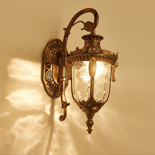 European Deluxe Lantern Outdoor Waterproof 1-Light Wall Sconce Lamp | Bowlift
