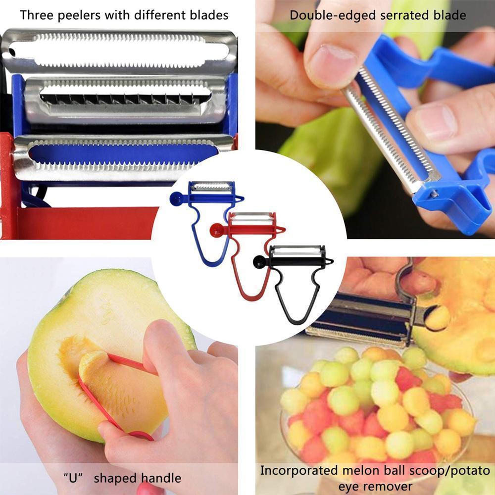 Multi-Function Trio Peeler (Set of 3) | Bowlift