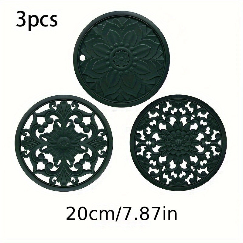 BowLift | Heat Resistant Silicone Trivet Mat Set