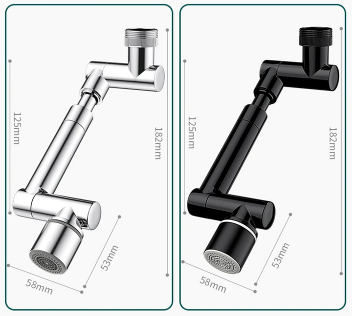 FlexiFlow 360° rotatable and extendable faucet head Bowlift