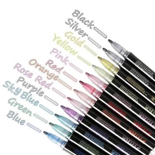 BowLift | StrahlKraft Metallic Marker Set — Make Your Art The Shining Center Of Attention!