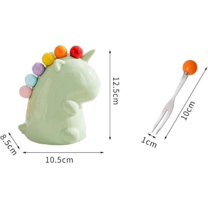 BowLift | Rainbow Unicorn Ceramic Fruit Fork Set