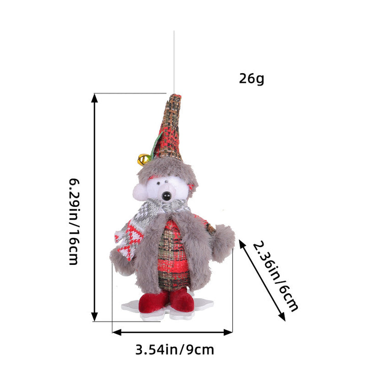 Christmas Elf with Knit Hat and Antlers