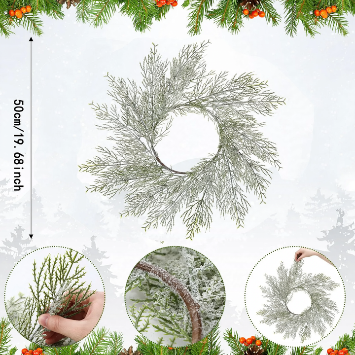 Christmas wreath with artificial pine needles, American style