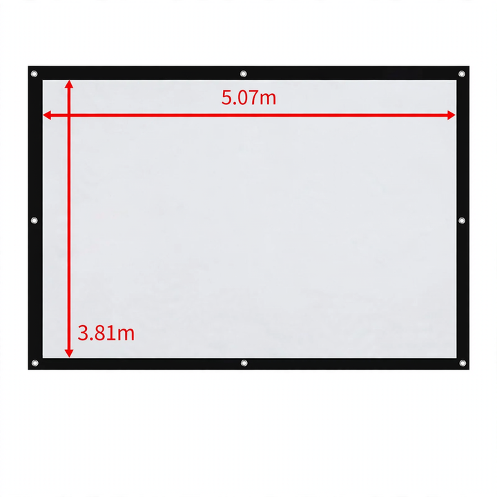 Projection screen, canvas made of sailcloth