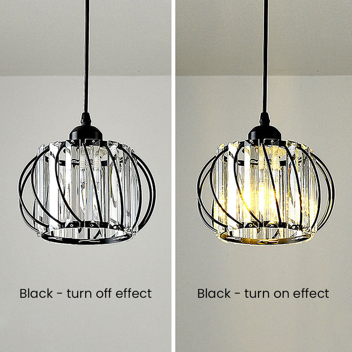 BowLift | Pendant Light Black Glass Globe Ceiling Fixture