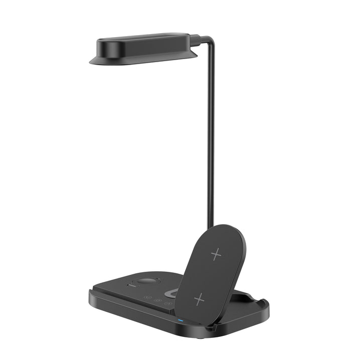 LED table lamp with dimmer and wireless charger for smartphones (4-in-1) | Bowlift