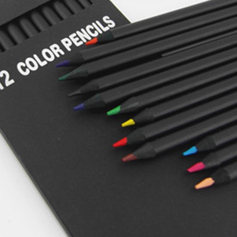 12 Set Colored Wooden Pencils | Bowlift