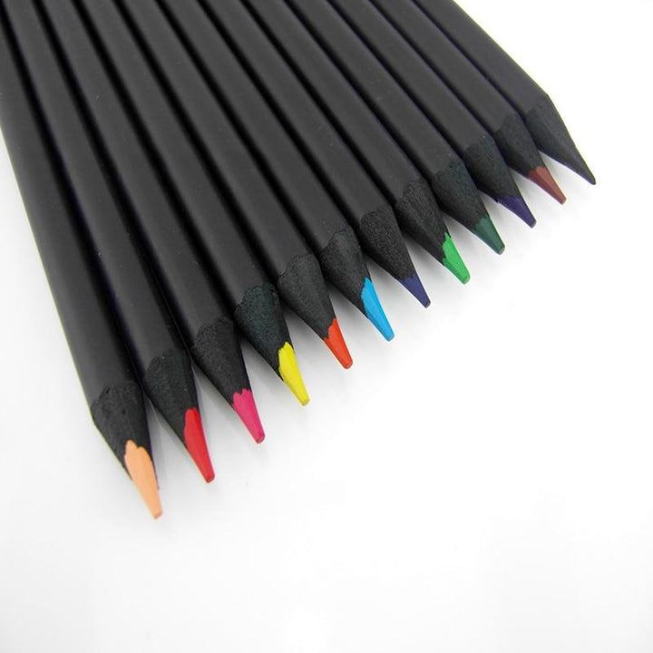 12 Set Colored Wooden Pencils | Bowlift