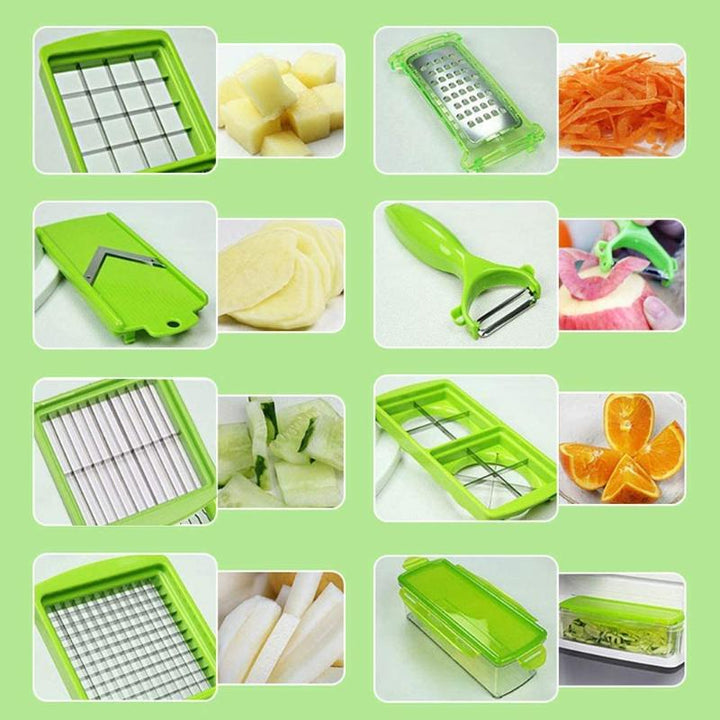 SlicePro 12-in-1 Vegetable Slicer – Multifunctional Cutting and Grating System for the Kitchen | Bowlift