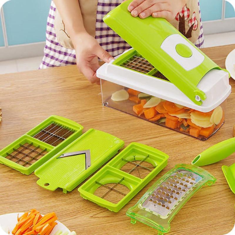BowLift | SlicePro 12-in-1 Vegetable Slicer – Multifunctional Cutting and Grating System for the Kitchen