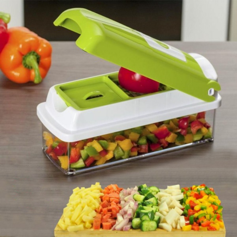 BowLift | SlicePro 12-in-1 Vegetable Slicer – Multifunctional Cutting and Grating System for the Kitchen