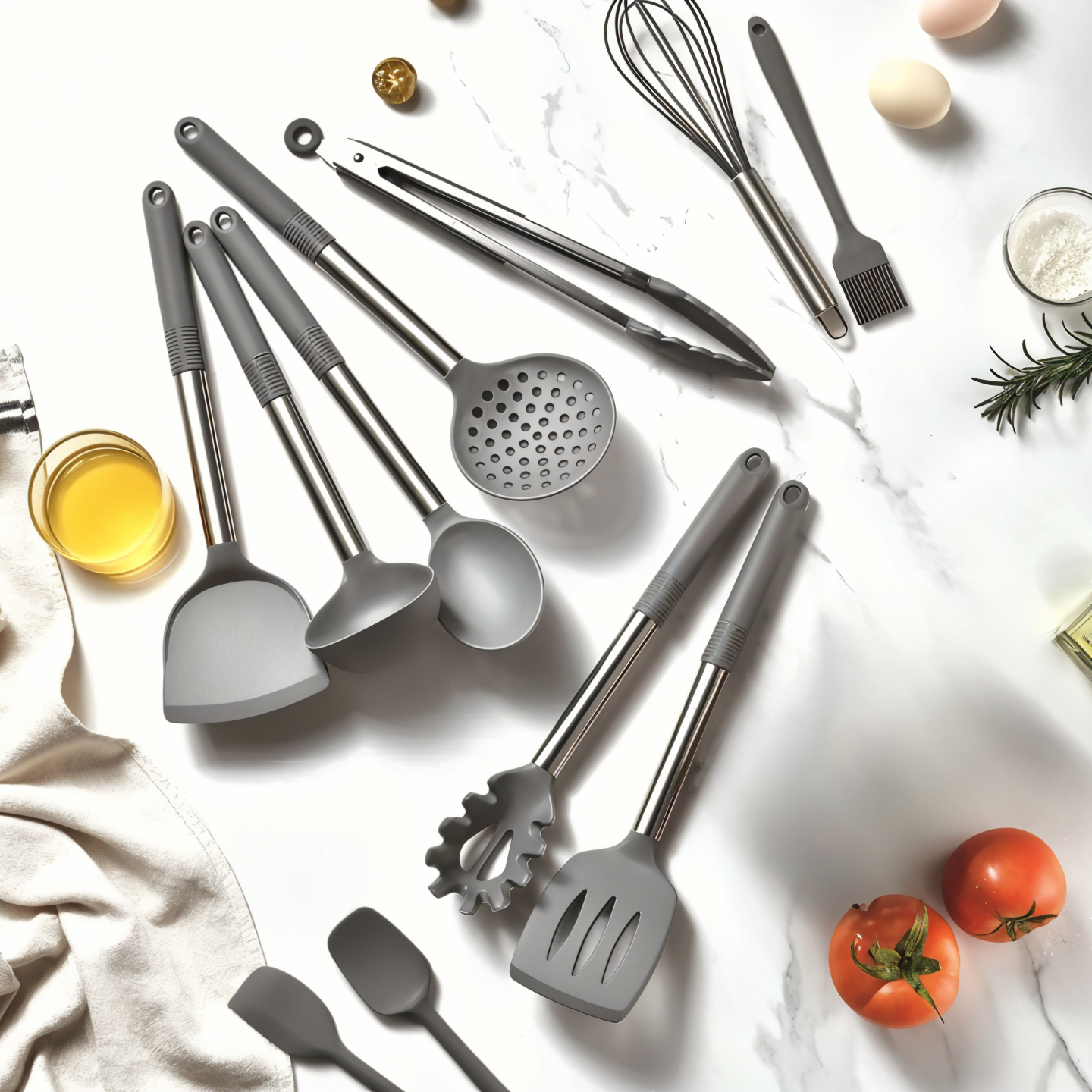 BowLift | 12-Piece Silicone Kitchen Utensil Set – Culinara Pro