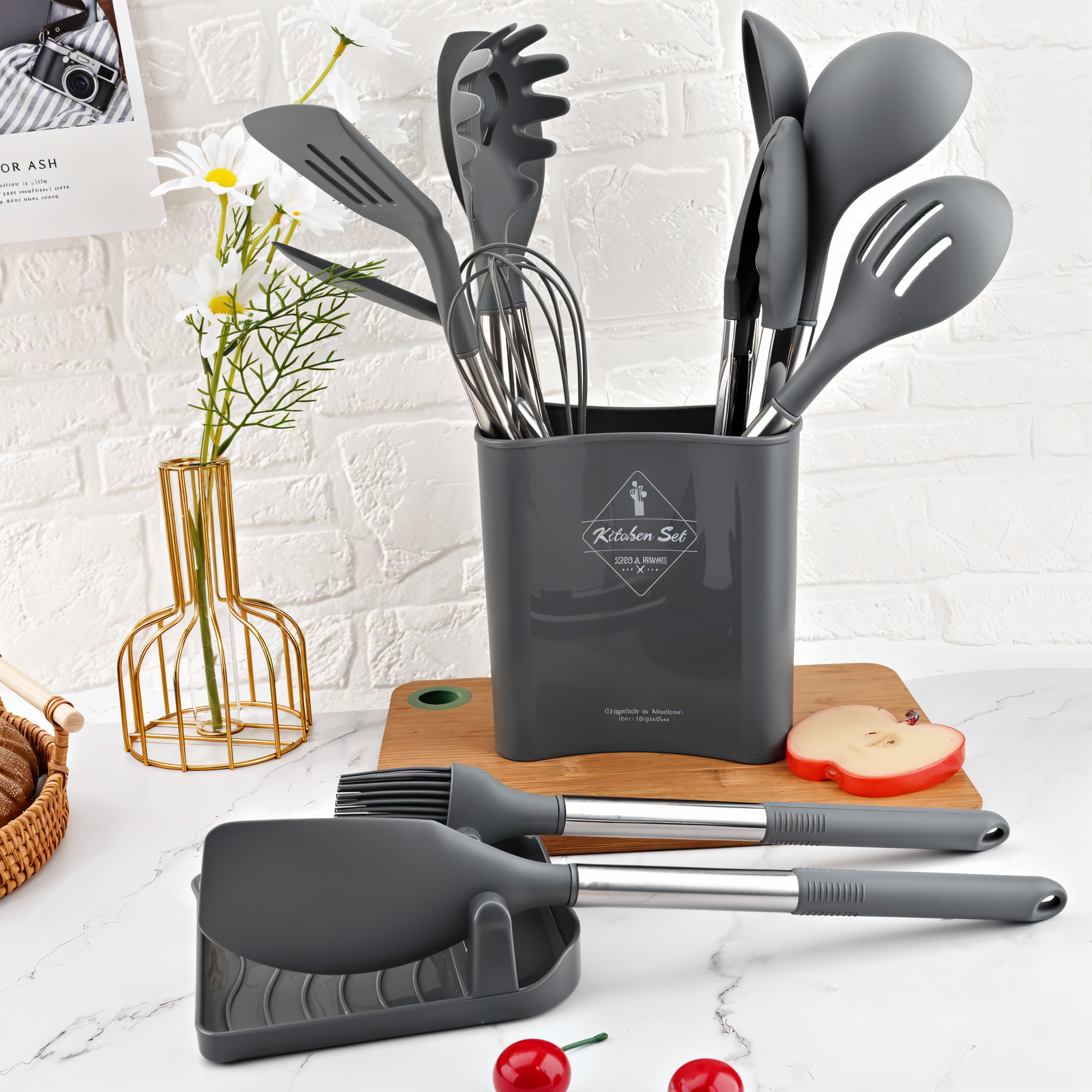 BowLift | 12-Piece Silicone Kitchen Utensil Set – Culinara Pro