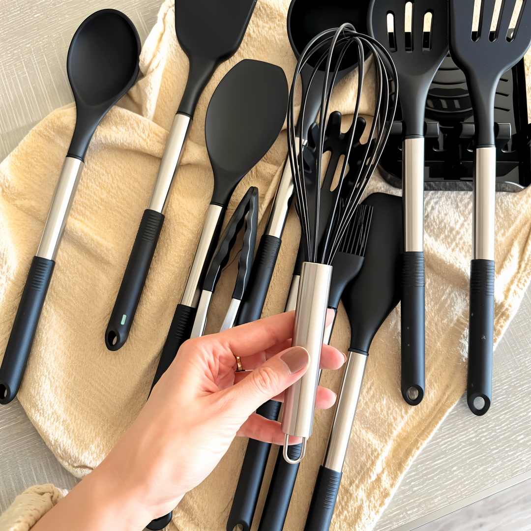BowLift | 12-Piece Silicone Kitchen Utensil Set – Culinara Pro
