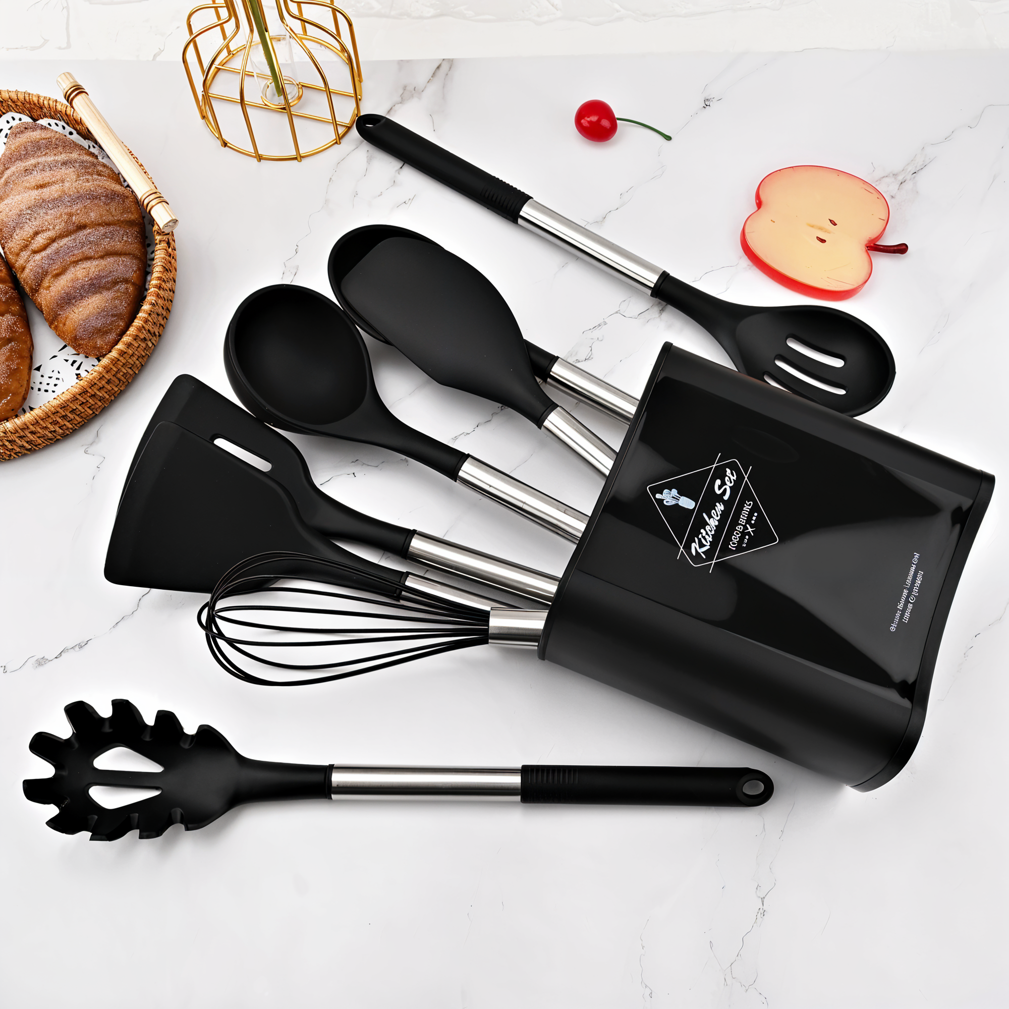 BowLift | 12-Piece Silicone Kitchen Utensil Set – Culinara Pro