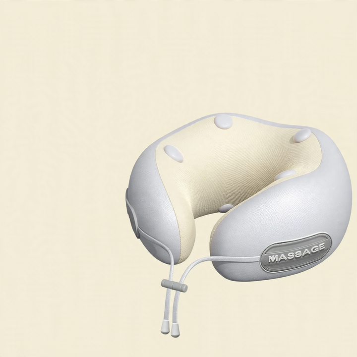 U-shaped neck massage pillow with 8-point vibration