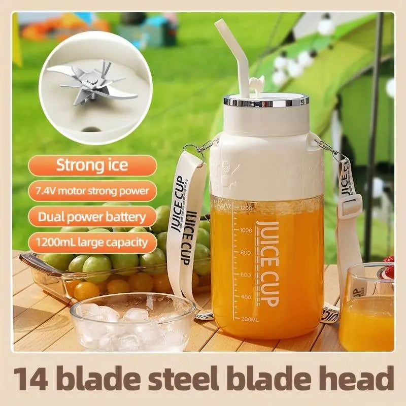 BowLift | 1200ml portable fruit juice blender – Blend & drink at picnic or workout