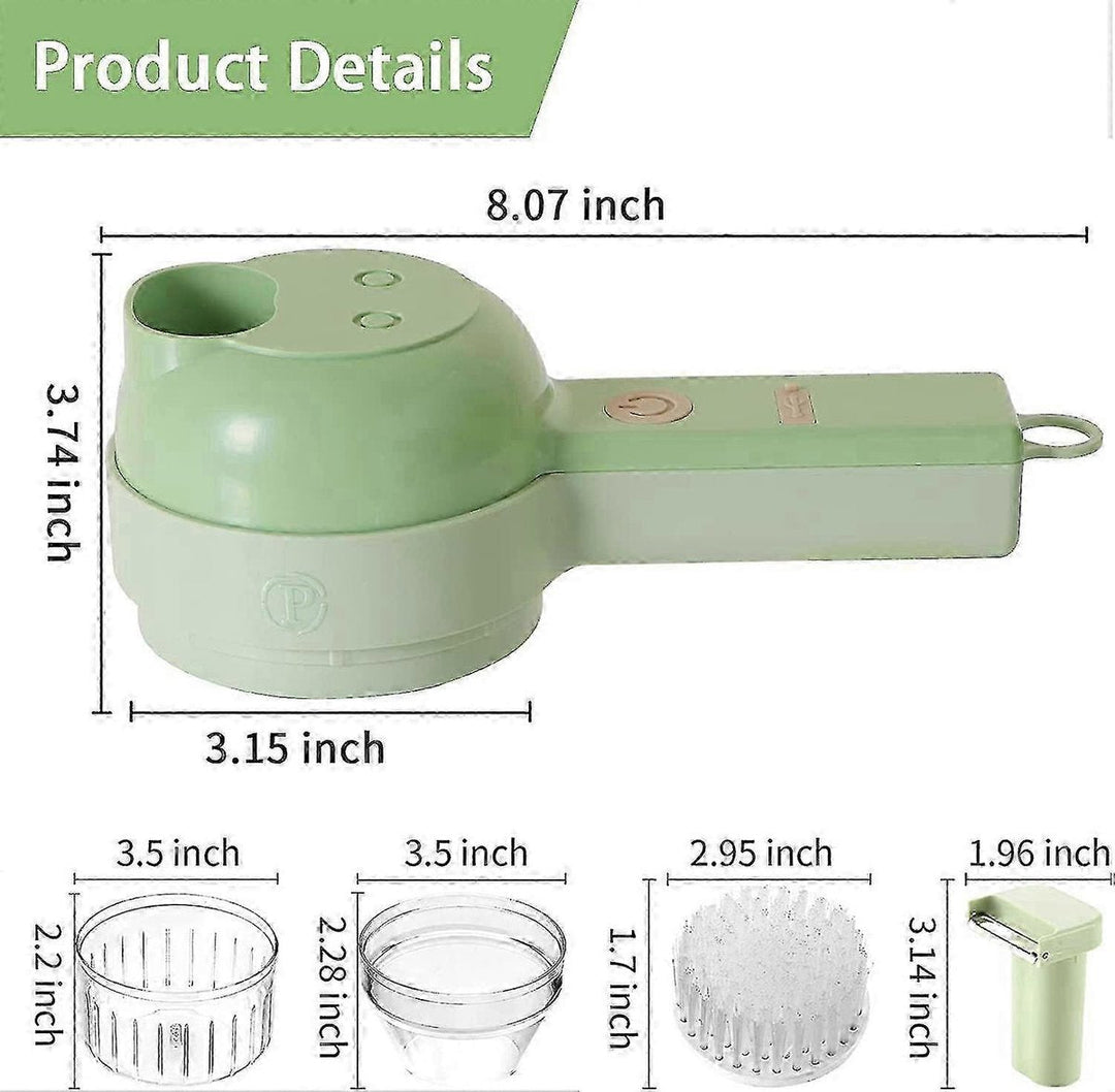 BowLift | SnijGemak 4-in-1 Electric Vegetable Slicer – Rechargeable & With Collection Bin
