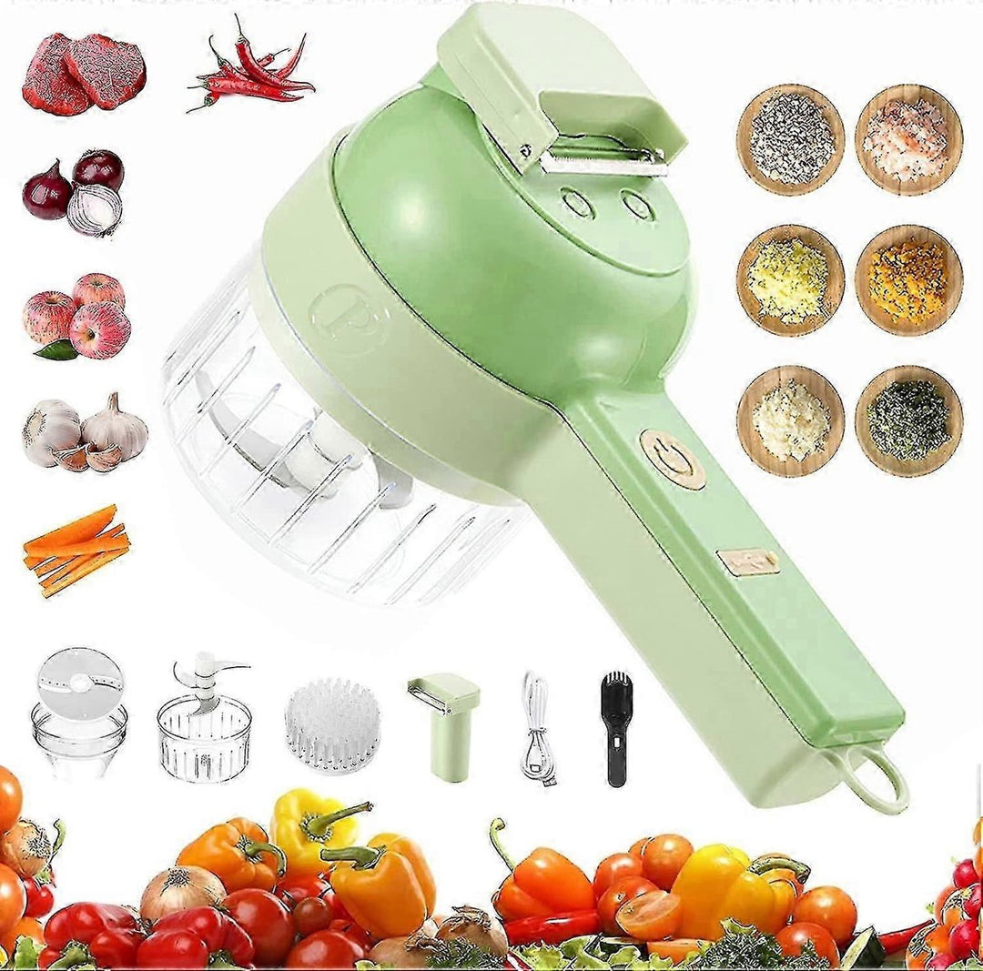 BowLift | SnijGemak 4-in-1 Electric Vegetable Slicer – Rechargeable & With Collection Bin