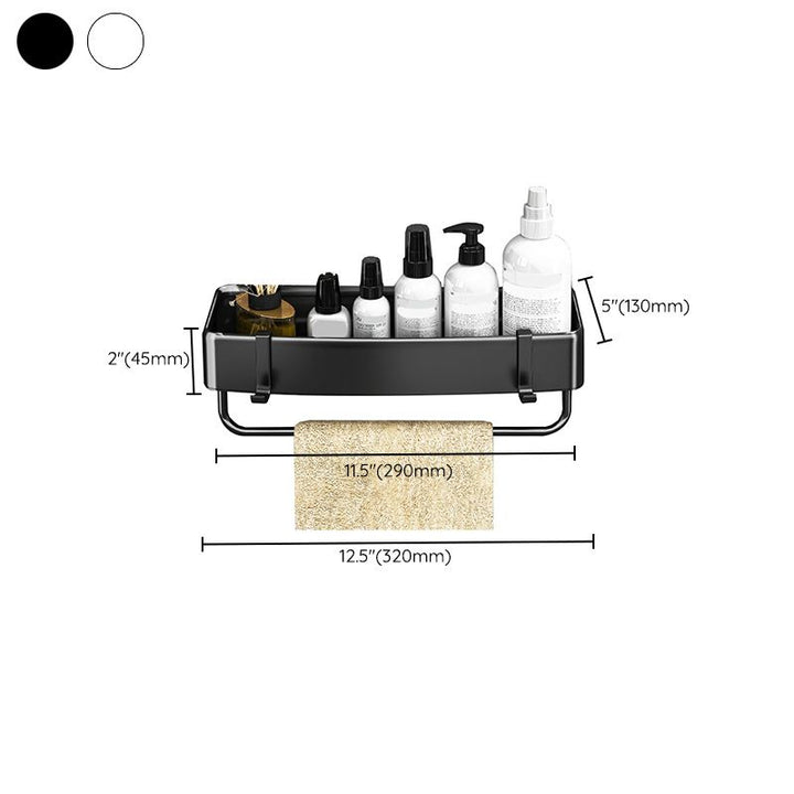 BowLift | Modern Black-White Metal Bath Hardware Set Bath Shelf Bathroom Hardware Set