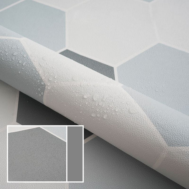 BowLift | Modern Vinyl Planks Peel and Stick Grid Print PVC Flooring for the Bathroom