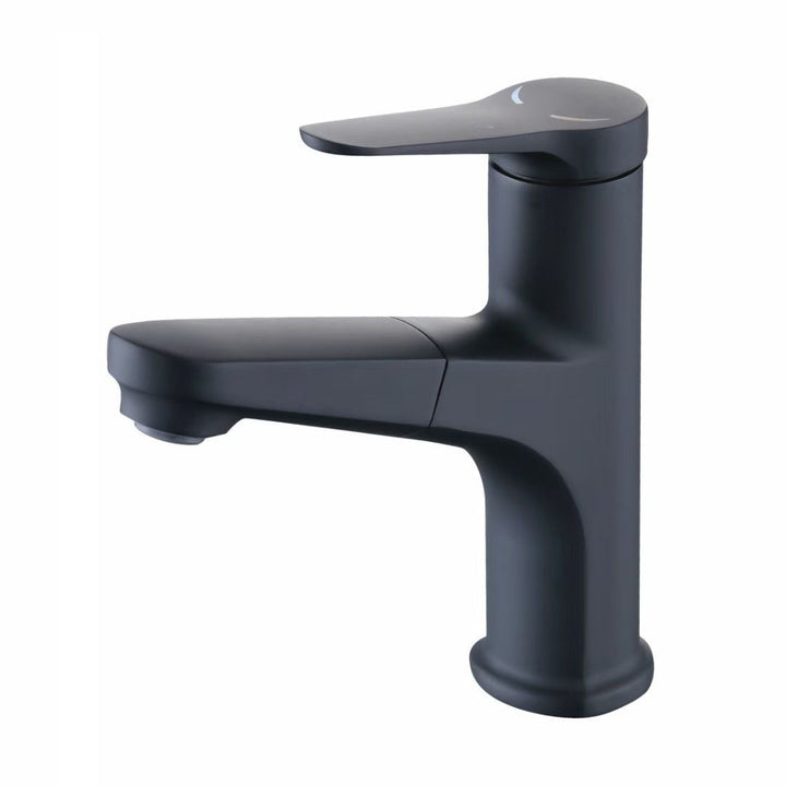 BowLift | Round Modern Sink Faucet with Pull-Out Single-Hole Basin Faucet