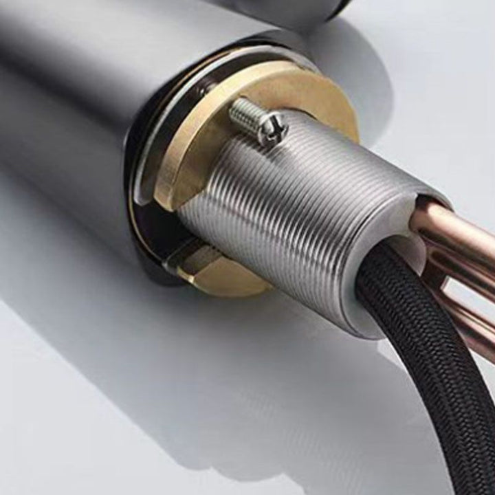BowLift | Modern Sink Faucet Lever Handle Copper Low Arc Pull-Out Sink Faucet