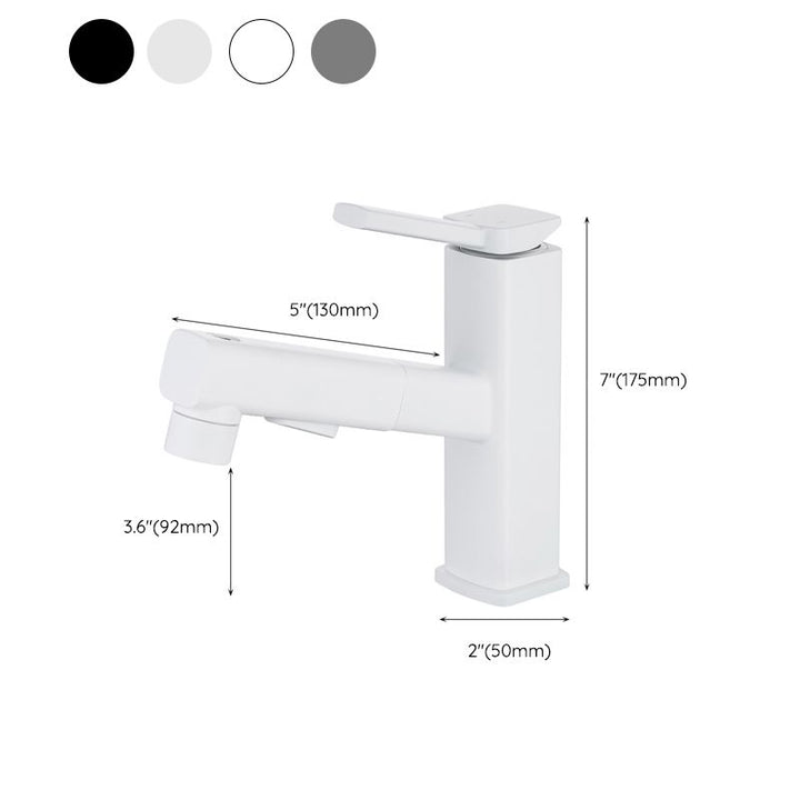 BowLift | Lever Handle Faucet Pull-Out Basin Faucet with Swivel Spout