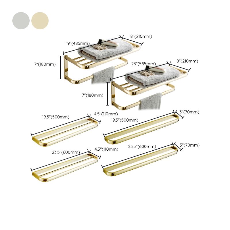 BowLift | Chrome/Gold Bathroom Accessory Set Modern Metal Bathroom Hardware Set