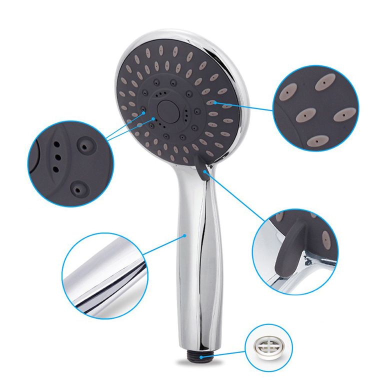 BowLift | Modern Dual Shower Head Square High Arc Shower Head Combination in Silver
