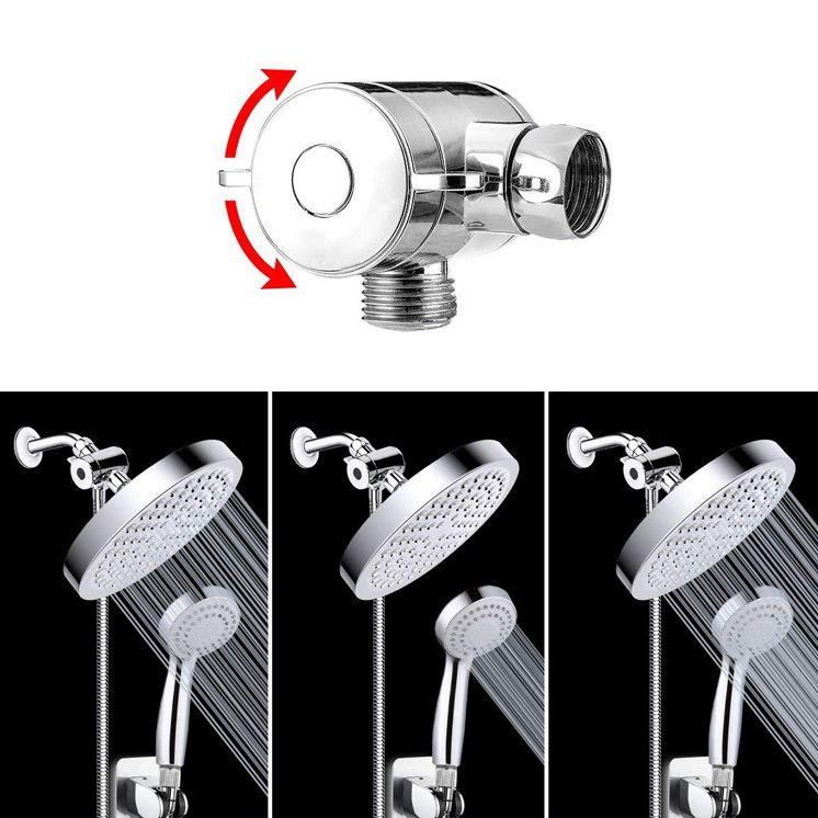BowLift | Modern Dual Shower Head Square High Arc Shower Head Combination in Silver