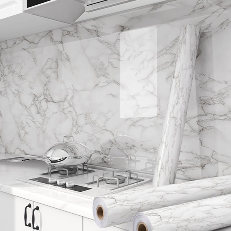BowLift | Contemporary waterproof single tile marble print peel and stick bathroom backsplash tile