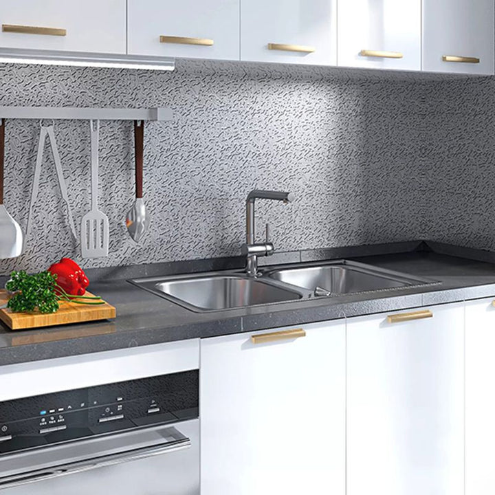 BowLift | Metal backsplash tiles Peel and Stick Modern Peel and Stick Backsplash Wall Tile