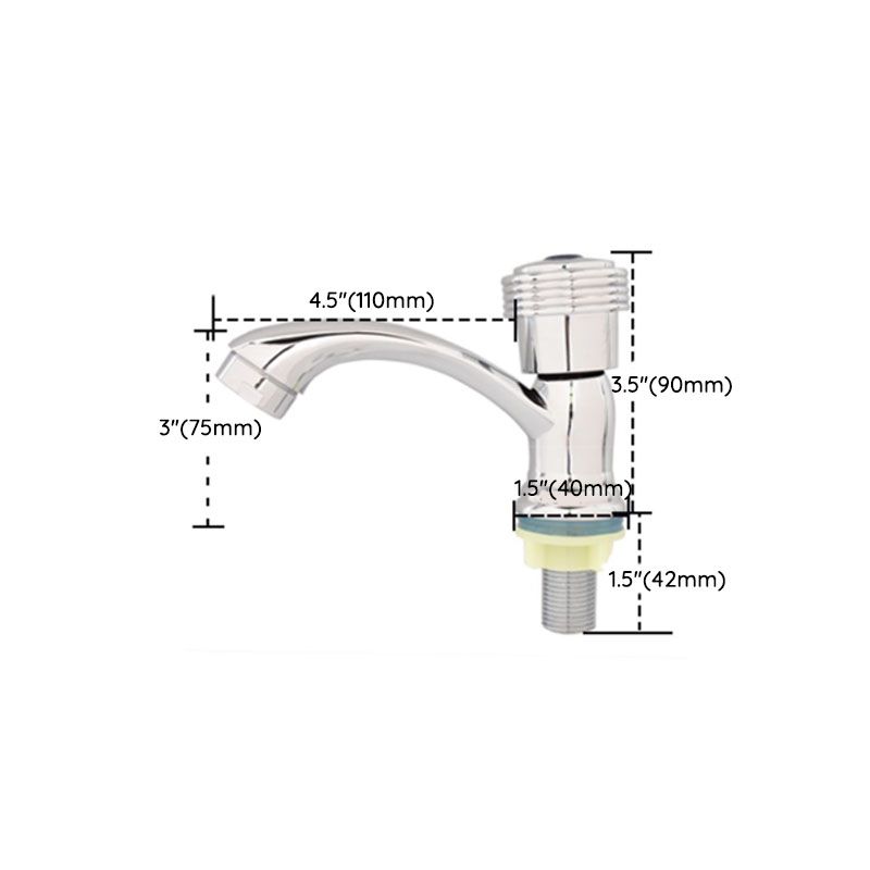 BowLift | Modern Bathroom Faucet Chrome Knob Handle with Water Hose Basin Faucet