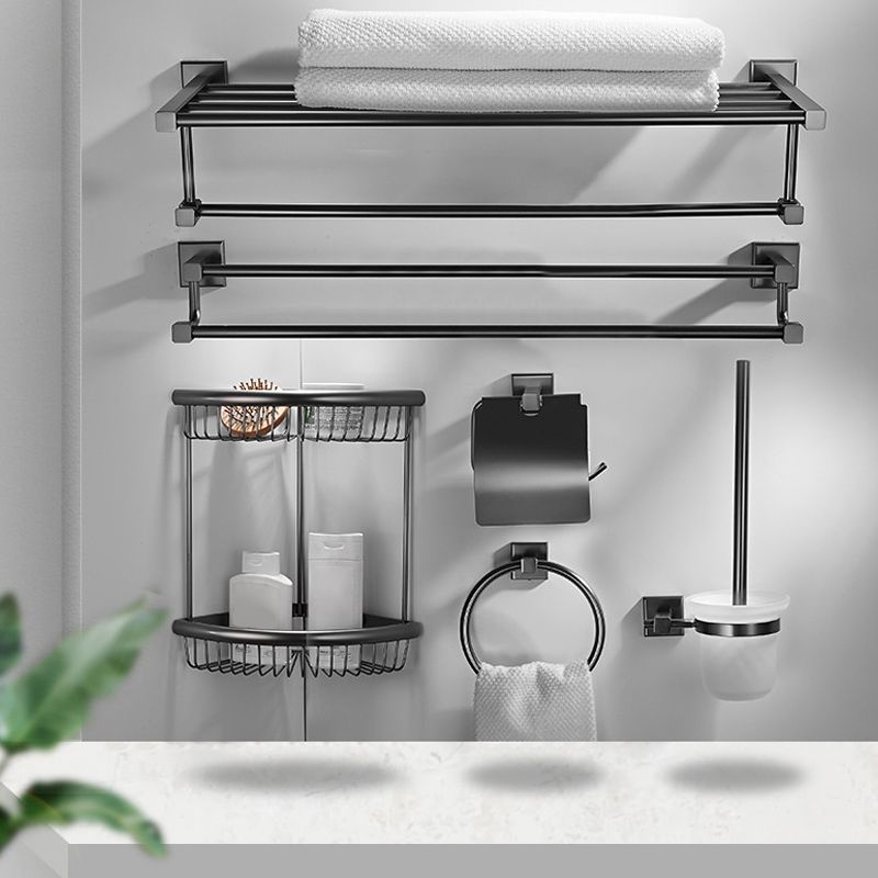 BowLift | Traditional Brass Bathroom Accessory Set Gray Bathroom Accessory Set