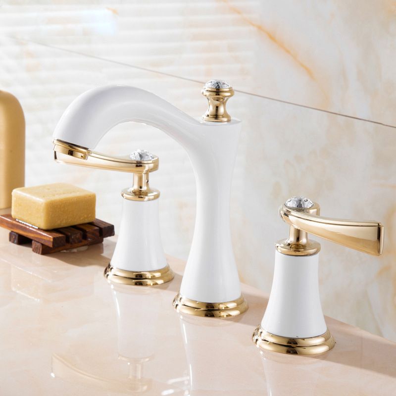 BowLift | Modern Vessel Faucet Brass 2 Handles Low Arc Vessel Faucet for Home