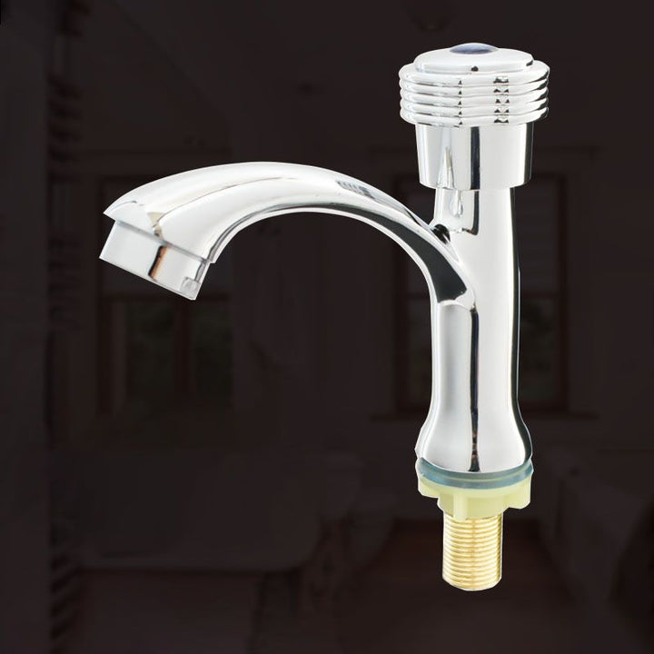 BowLift | Modern Bathroom Faucet Chrome Knob Handle with Water Hose Basin Faucet
