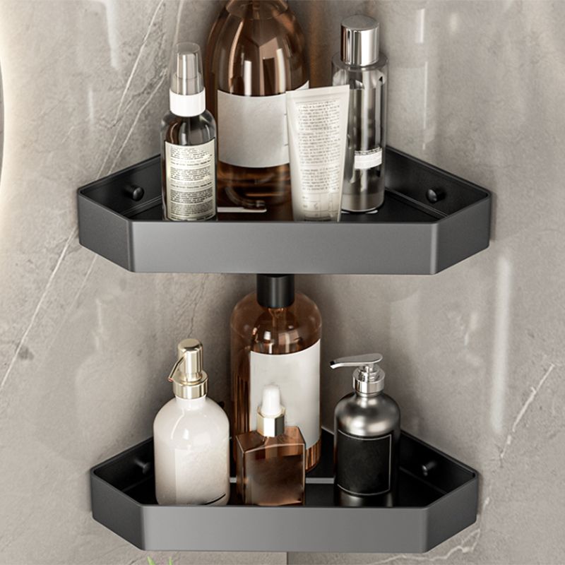 BowLift | Modern bathroom accessory set Bathroom shelf Towel bar gray bathroom accessory set