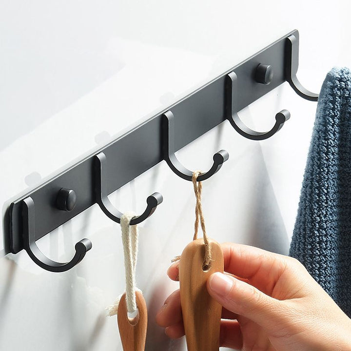 BowLift | Modern Bathroom Accessory Set Silver/Black Bathroom Accessory Kit