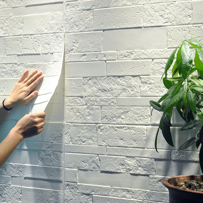 BowLift | Industrial 3D Brick Wall Plank Bathroom Living Room Wall Panel Set of 10