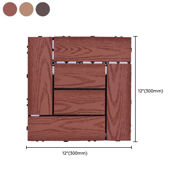 BowLift | 11 Pack 12" X 12" Square Deck/Patio Tiles Snap Fit for Outdoor Patio Tiles