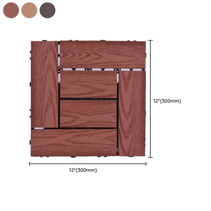 BowLift | 11 Pack 12" X 12" Square Deck/Patio Tiles Snap Fit for Outdoor Patio Tiles