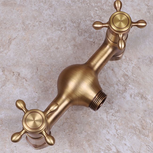 BowLift | Vintage Bathtub Faucet Two Cross Handle Faucet Solid Copper Wall Mounted Faucet