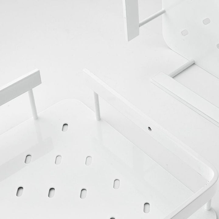 BowLift | Matt white 3-piece modern bathroom accessory set, bathroom shelf