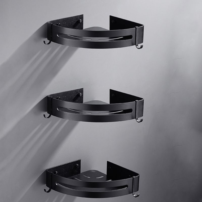 BowLift | Matt Black Modern Bathroom Accessory Set, Set of 3, Bathroom Shelf