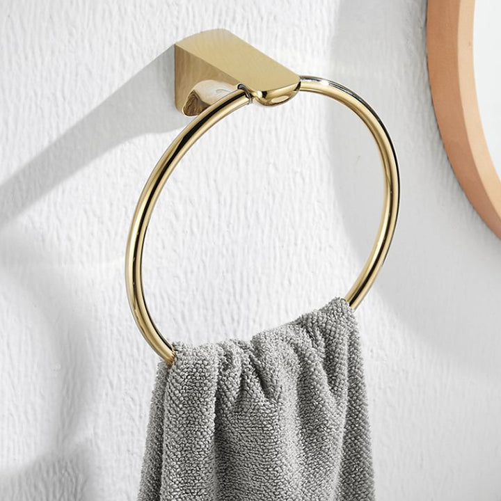 BowLift | Traditional Bathroom Fixtures Gold Bathroom Shelf Bathroom Accessory Set